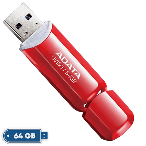 فلش مموری ای دیتا مدل UV150 ظرفیت 64 گیگابایت با رابط USB 3.0، USB 2.0، USB 3.1