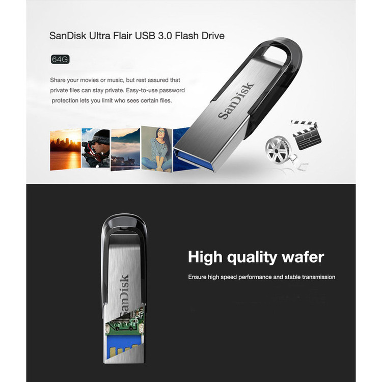 فلش سن دیسک مدل CZ73 - نمای زاویه دیگر