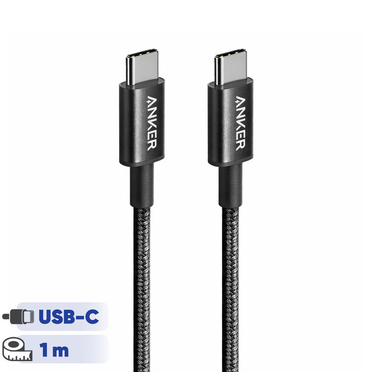 کابل تبدیل USB-C به USB-C انکر مدل Nylon A8752 طول یک متر - نمای اصلی