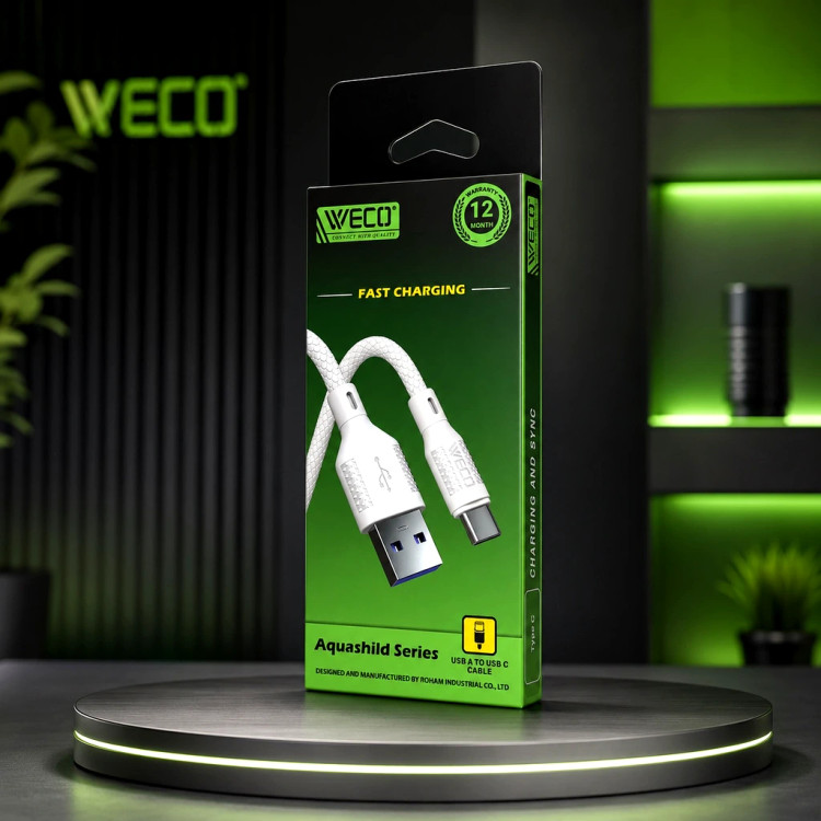 کابل شارژ ویکو WECO مدل WeC-88 سری آکوا شیلد Type-C